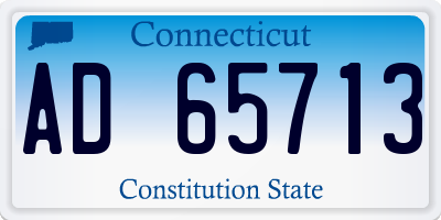 CT license plate AD65713