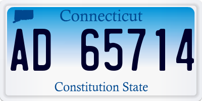 CT license plate AD65714