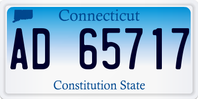 CT license plate AD65717