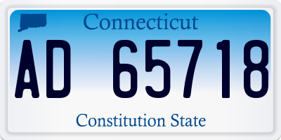 CT license plate AD65718