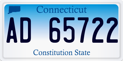CT license plate AD65722