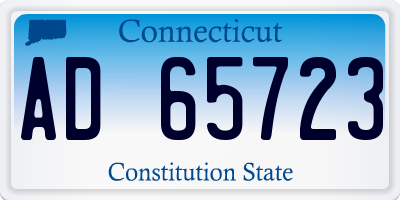 CT license plate AD65723