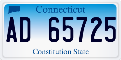 CT license plate AD65725