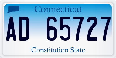 CT license plate AD65727