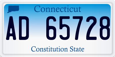 CT license plate AD65728