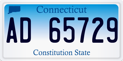 CT license plate AD65729