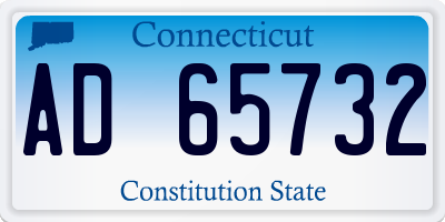 CT license plate AD65732