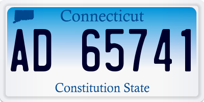 CT license plate AD65741