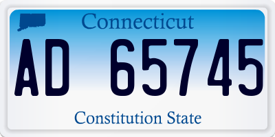 CT license plate AD65745