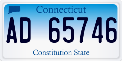 CT license plate AD65746
