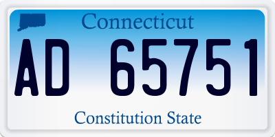 CT license plate AD65751