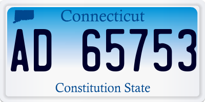 CT license plate AD65753