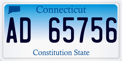 CT license plate AD65756