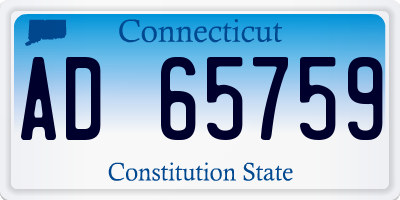CT license plate AD65759