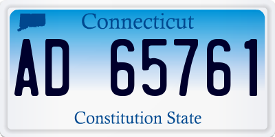 CT license plate AD65761