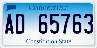 CT license plate AD65763