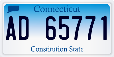 CT license plate AD65771