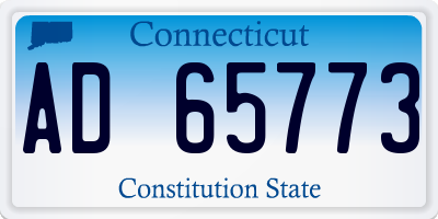 CT license plate AD65773