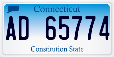 CT license plate AD65774