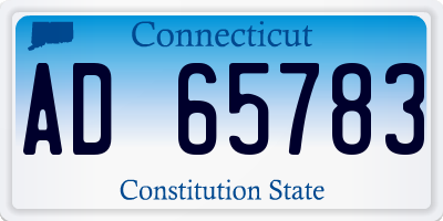 CT license plate AD65783