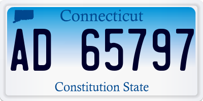 CT license plate AD65797