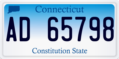 CT license plate AD65798
