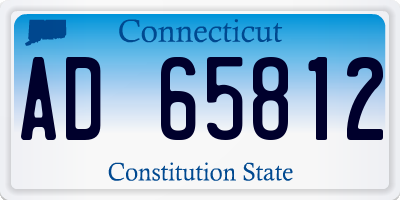 CT license plate AD65812
