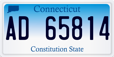 CT license plate AD65814