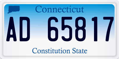 CT license plate AD65817