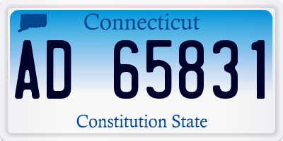 CT license plate AD65831