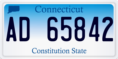 CT license plate AD65842