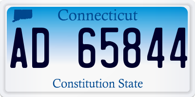 CT license plate AD65844