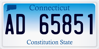CT license plate AD65851
