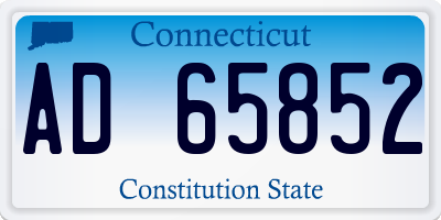 CT license plate AD65852
