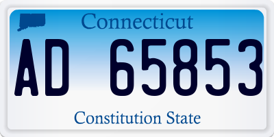 CT license plate AD65853