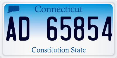 CT license plate AD65854