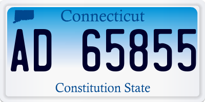 CT license plate AD65855