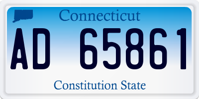 CT license plate AD65861