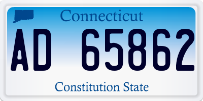 CT license plate AD65862