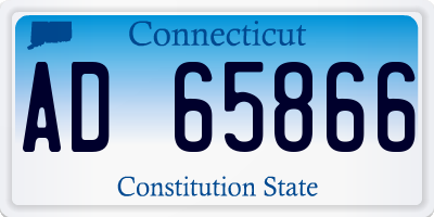 CT license plate AD65866