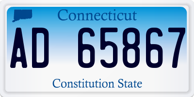 CT license plate AD65867