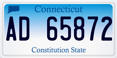 CT license plate AD65872