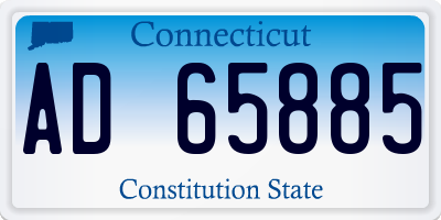 CT license plate AD65885