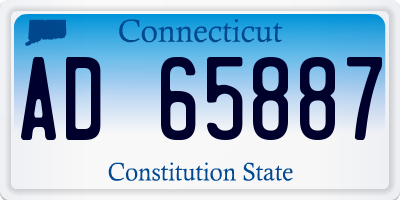 CT license plate AD65887