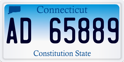 CT license plate AD65889