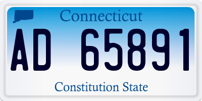 CT license plate AD65891