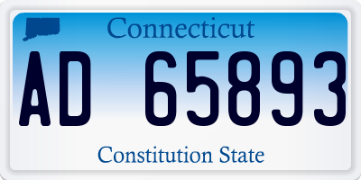 CT license plate AD65893
