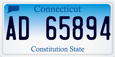 CT license plate AD65894
