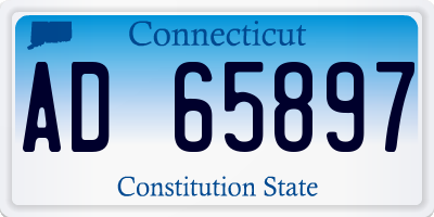 CT license plate AD65897