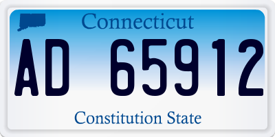 CT license plate AD65912